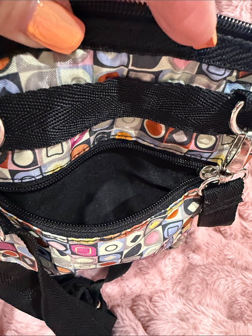Braciano Multi-Color Geometric Crossbody Bag - Casual Women's Shoulder Bag - Picture 6 of 11